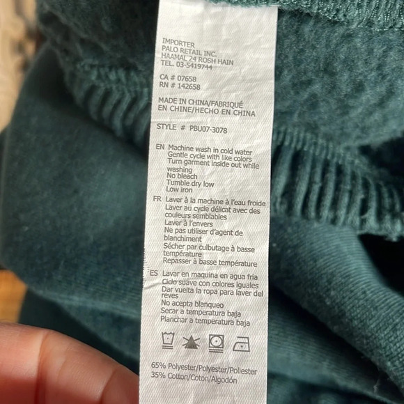 Playboy Booty Spellout Graphic Jogger Sweatpants Forest Green Bunny Pockets S - Picture 8 of 11